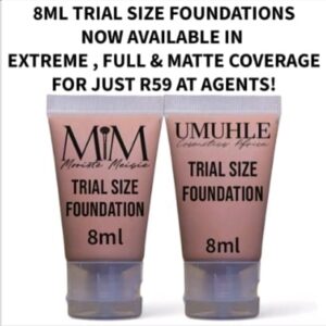 8ML TRIAL SIZE FOUNDATIONS, NOW AVAILABLE IN EXTREME, FULL & MATT COVERAGE